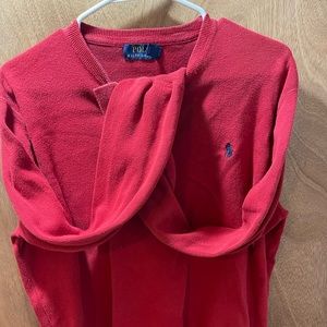 Red Ralph Lauren Polo sweater